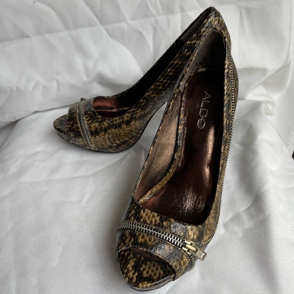 Aldo Snake Print Platform Heels BNIB SZ 8.5 (39) - Picture 5 of 12
